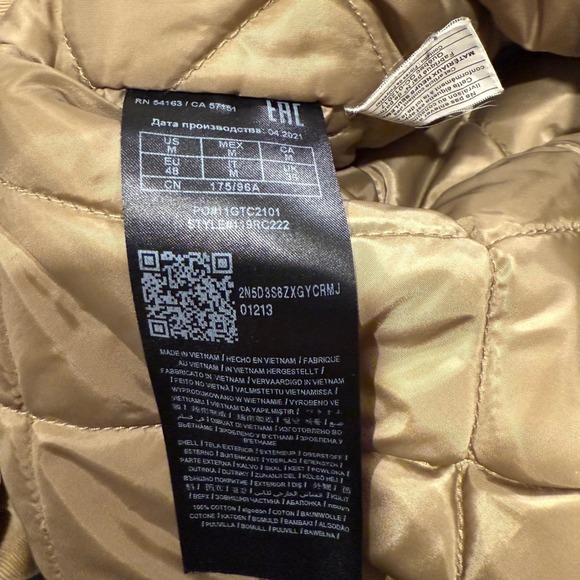 Guess Corduroy Sherpa Collar Jacket Mens Medium Trucker Tan Coat - Picture 5 of 5